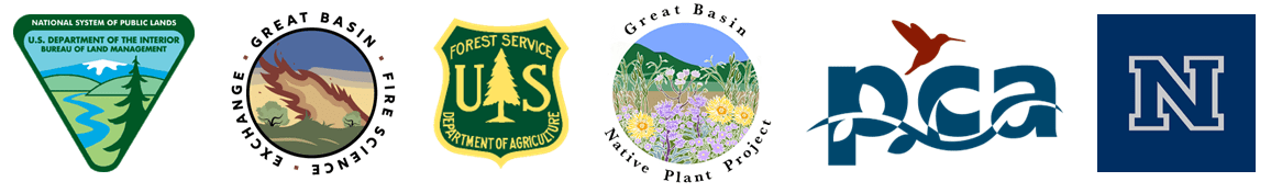 Logos of all project partners: BLM, GBFSE, USFS, GBNPP, PCA, UNR